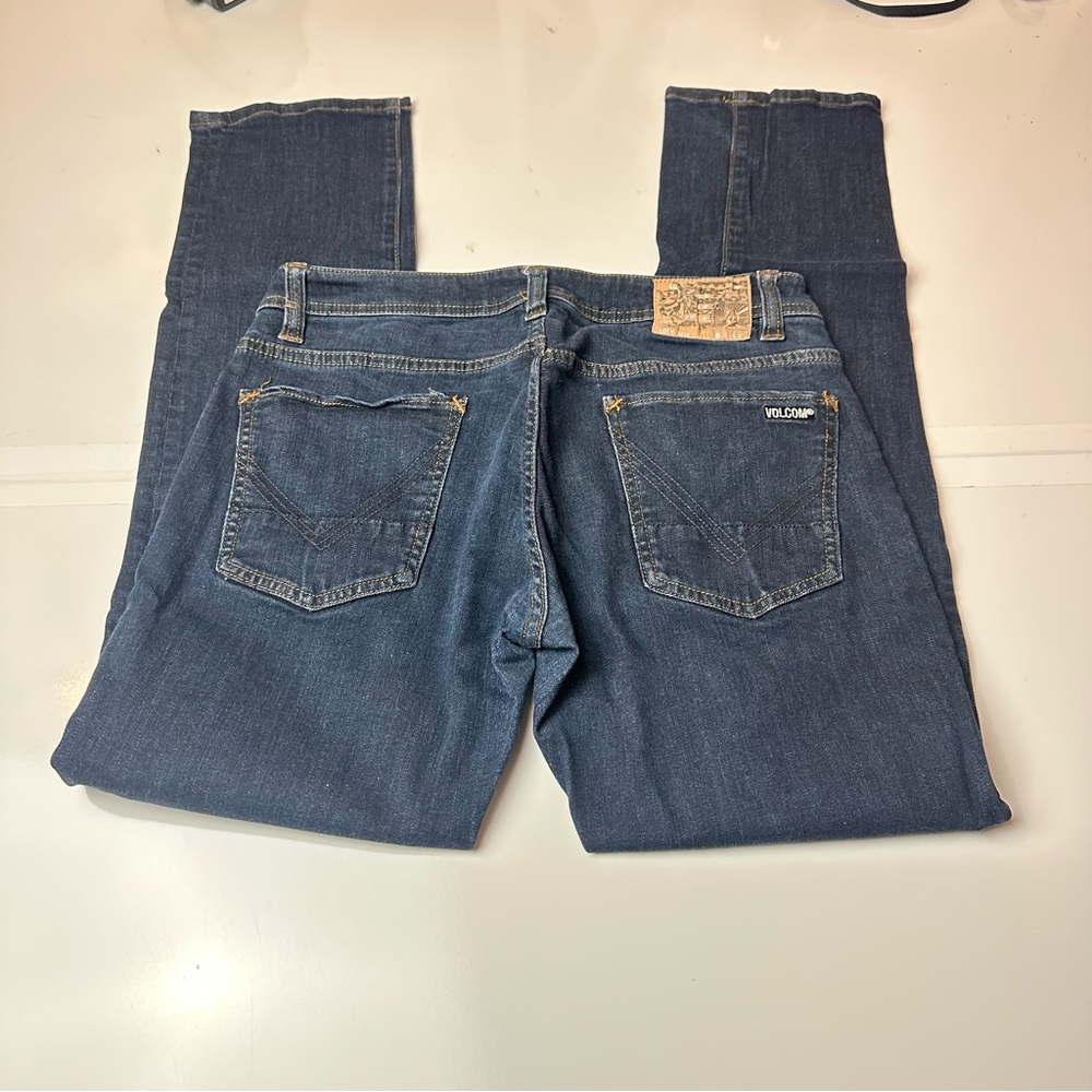 Y2K Volcom Dark Wash Skate Jeans | 99% Cotton Denim · Skatecore /Rugged Minimal
